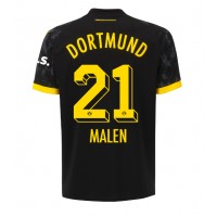 Borussia Dortmund Donyell Malen #21 Bortatröja 2023-24 Korta ärmar